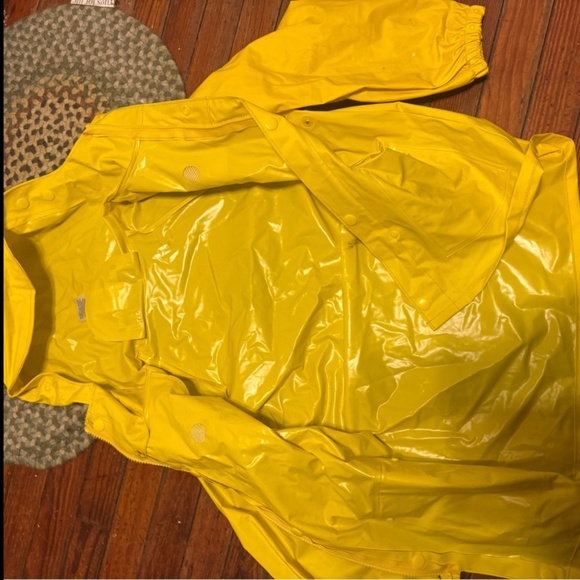Columbia Kids Bright Yellow Raincoat size medium 10-12 - Picture 2 of 6